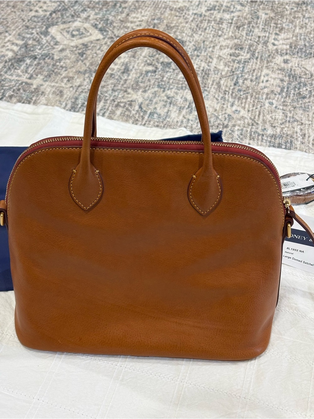 Dooney & Bourke Large Domed Florentine Leather in Natural - Picture 6 of 10